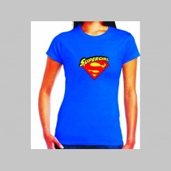 Supergirl  dámske tričko Fruit of The Loom 100%bavlna farba kráľovská modrá